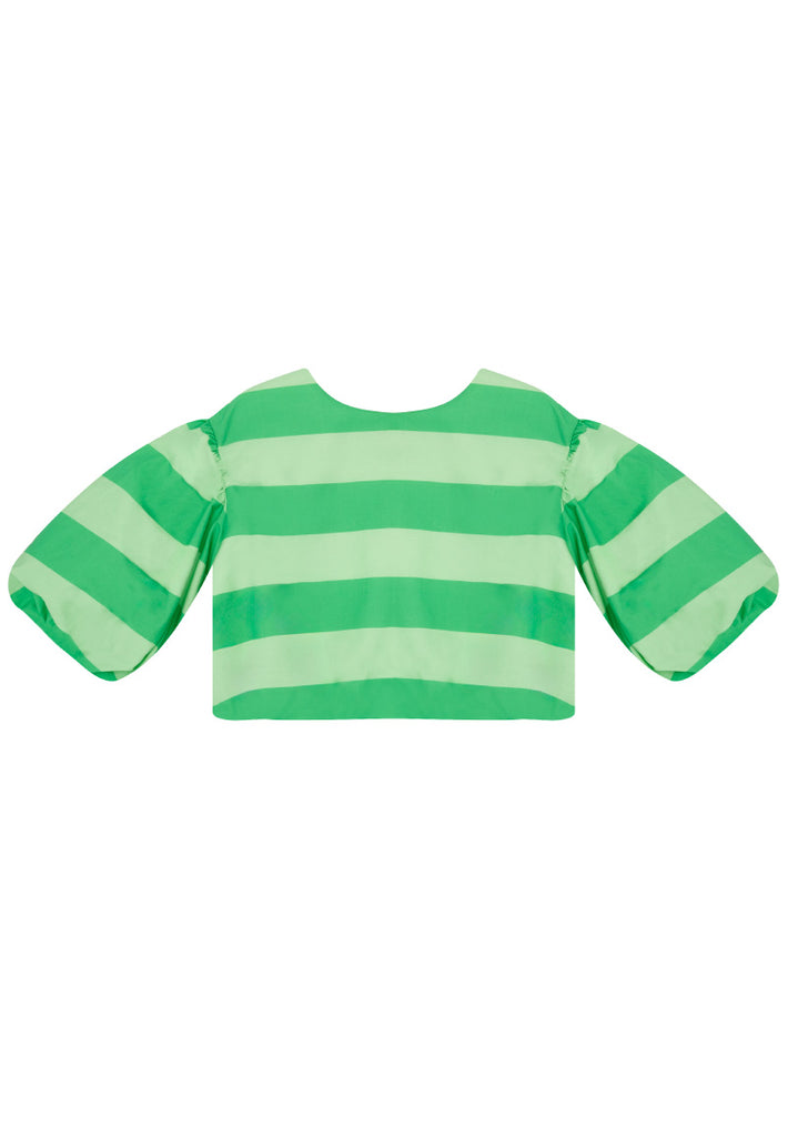 THE MIDDLE DAUGHTER SS24 POP Top in CUCUMBER STRIPE