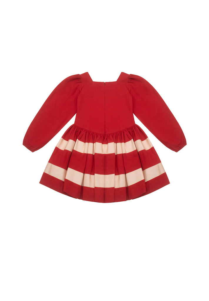 THE MIDDLE DAUGHTER AW24  PUT A SPIN ON IT DRESS in GLACE CHERRY