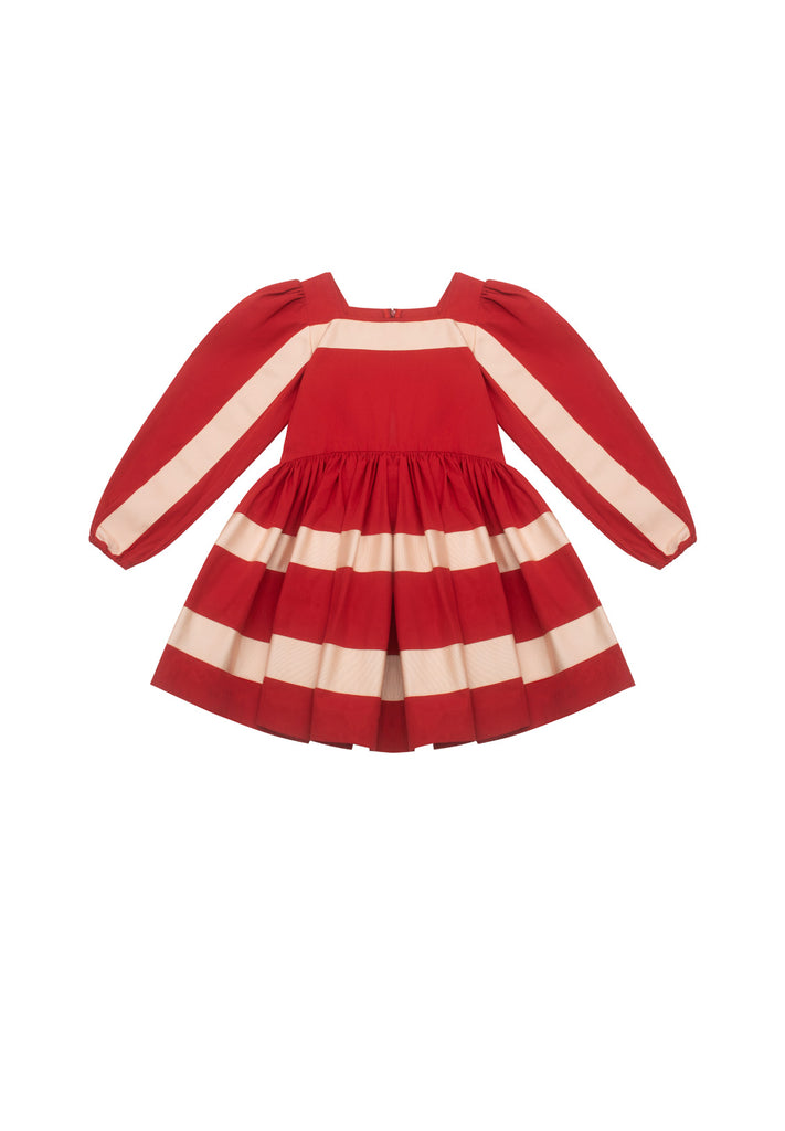 THE MIDDLE DAUGHTER AW24  PUT A SPIN ON IT DRESS in GLACE CHERRY