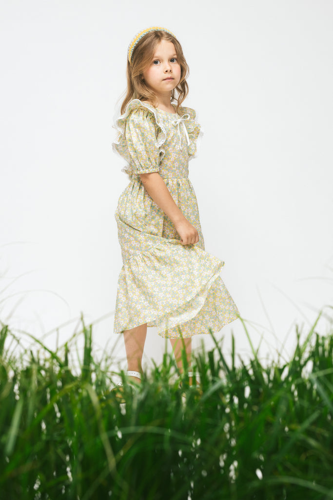 PAADE MODE "RETURN TO NATURE" Cotton  Maxi Dress Strawberry  in Yellow