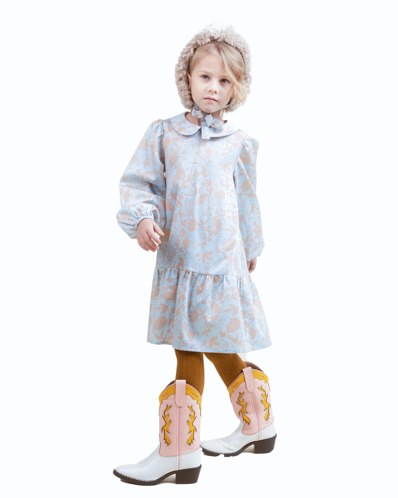 PAADE MODE "ALPENGLOW"  Cotton Snowbell Blue Dress