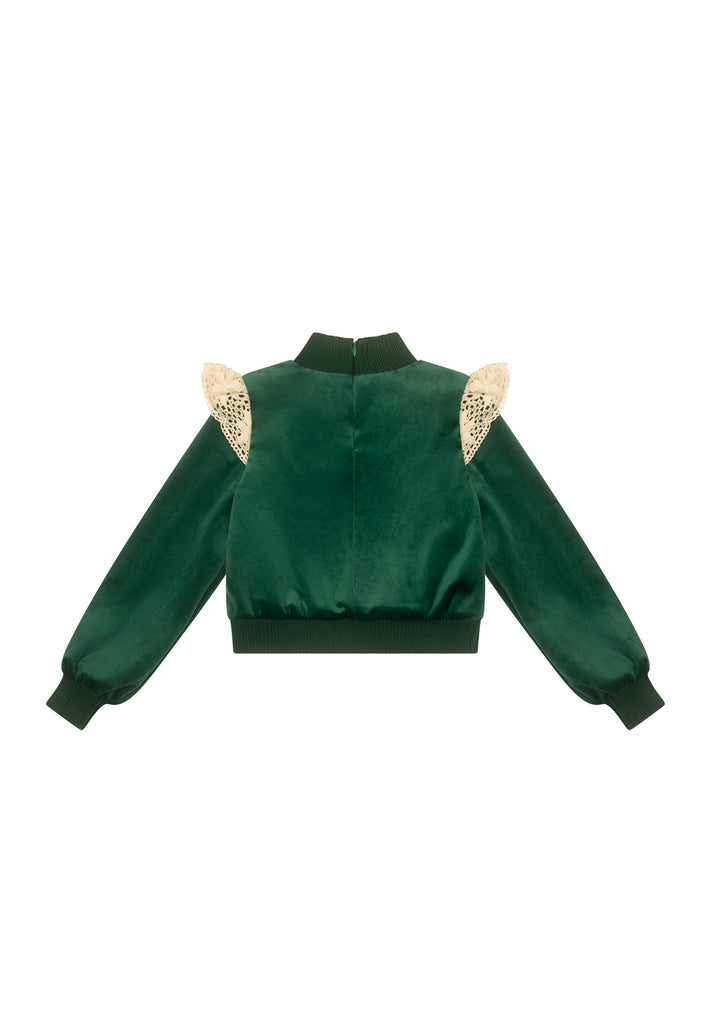 THE MIDDLE DAUGHTER AW24  SIDE HUSTLE Top EMERALD CITY VELVET