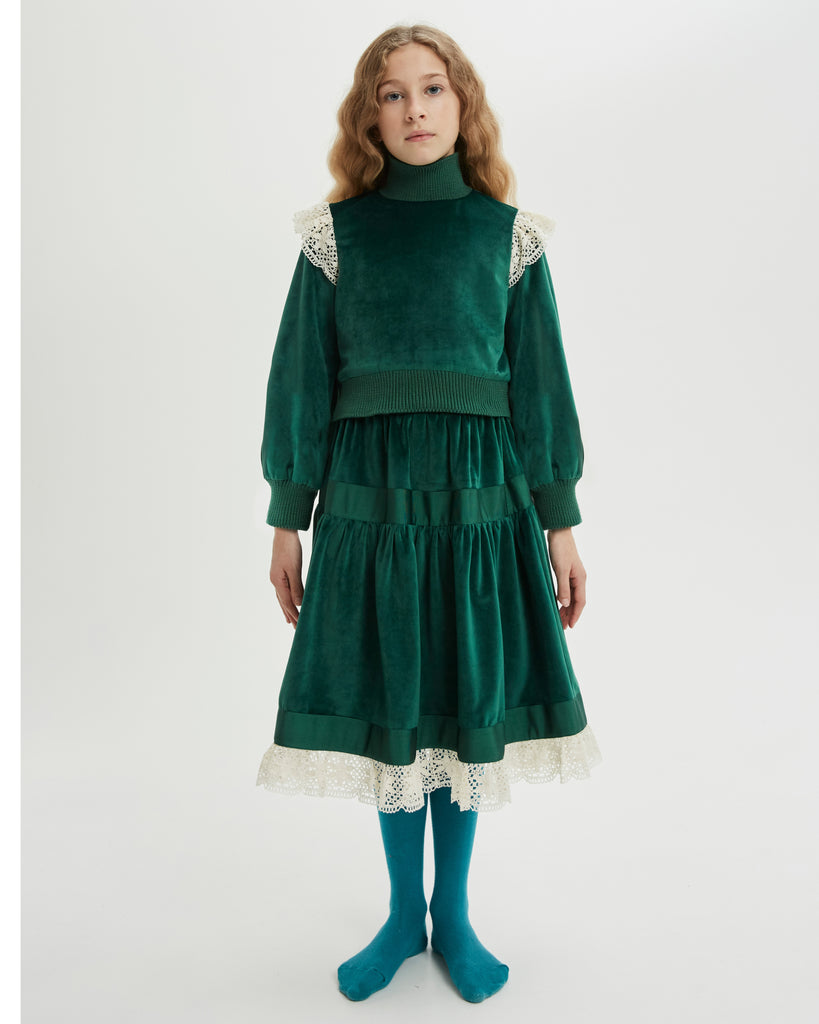 THE MIDDLE DAUGHTER AW24  SCALE UP Skirt in Emerald City