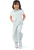 GINGERSNAPS SS24 Girls Linen Jumpsuit with Embroidered Linen Collar