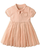 GINGERSNAPS SS24 Baby Marina Combination Dress with Knit top and Pleated Linen Skirt