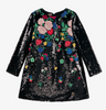 ELIE SAAB FLORAL-EMBROIDERY SEQUIN DRESS MULTICOLOR