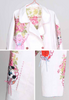 PERO KIDS BARBAPAPA White Floral Cotton Coat with Silk Lining