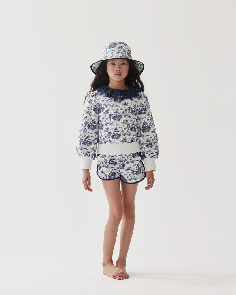 THE MIDDLE DAUGHTER SS24 BET YOUR BOTTOM DOLLAR Shorts in Willow Pattern