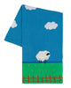 STELLA MCCARTNEY KID KNIT SCARF WITH SHEEPS AND CLOUDS INTARSIA