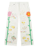 STELLA MCCARTNEY GIRL WHITE EMBROIDERED JEANS