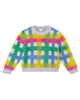 STELLA MCCARTNEY GIRL SWEATER WITH MULTICOLOR JACQUARD CHECKS