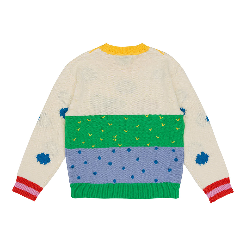 STELLA MCCARTNEY GIRL SWEATER WITH LANDSCAPE INTARSIA