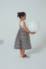 UNLABEL SS24 Paul Sleeveless Dress in Milk Stripes