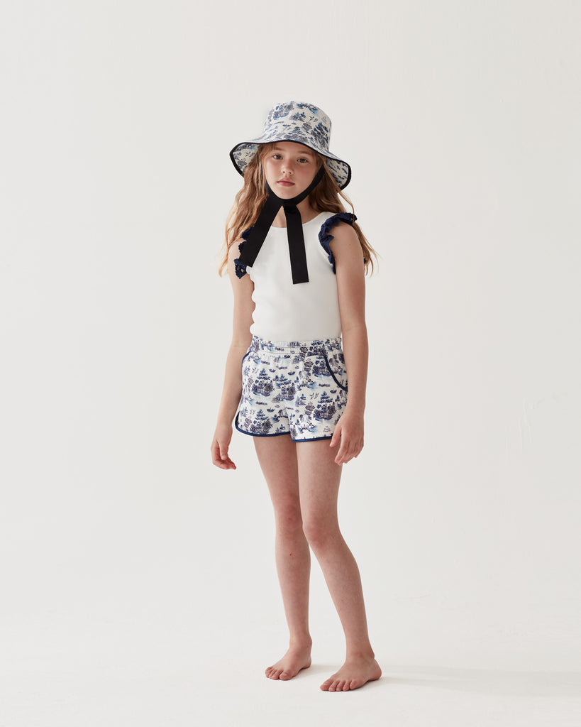 THE MIDDLE DAUGHTER SS24 BET YOUR BOTTOM DOLLAR Shorts in Willow Pattern