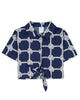 WYNKEN Corda Tie Shirt in Navy