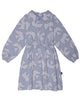 WYNKEN FW24 CLOUD DRESS in Grey Birds