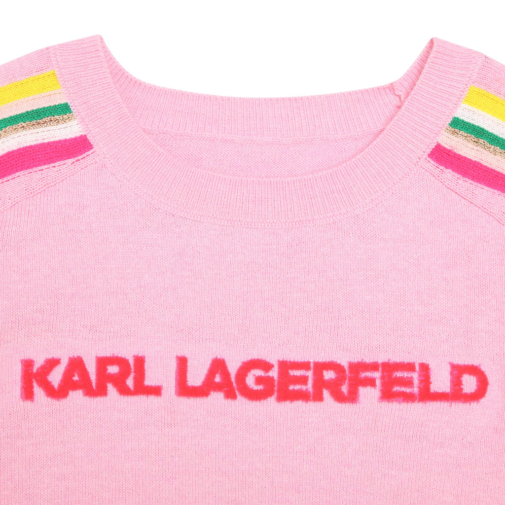 KARL LAGERFELD FW23 Cashmere Mix Pink Sweater