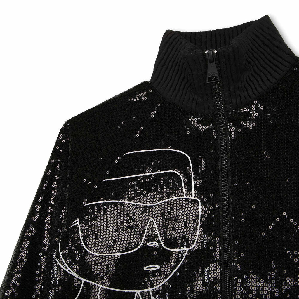 KARL LAGERFELD FW23 Sequined Bomber Jacket