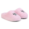 KARL LAGERFELD FW23 Faux Fur Pink Logo Mules Slippers