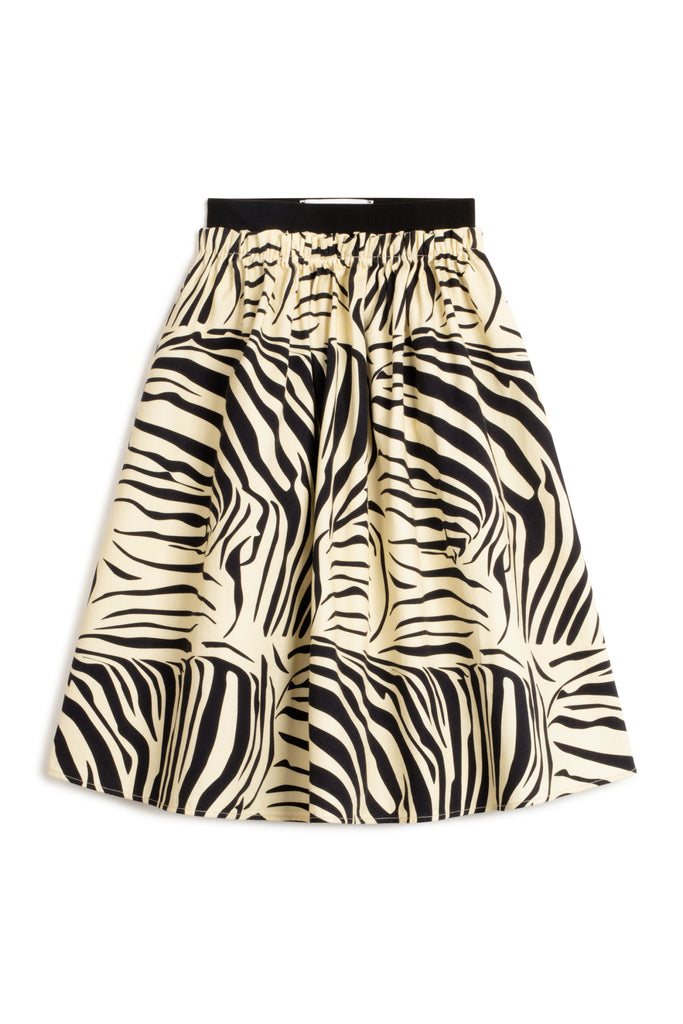 WOLF AND RITA "Bill & Tilda" Silvina Skirt in Zebra Black