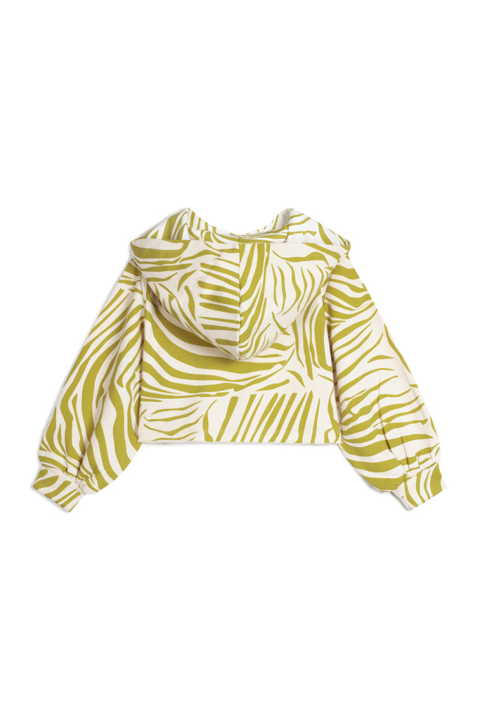 WOLF AND RITA "Bill & Tilda" Dalia Sweatshirt Top in Zebra Olive