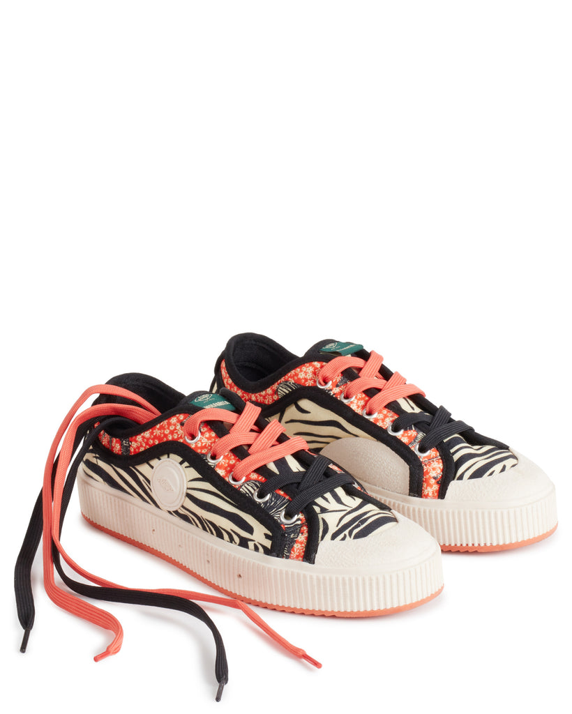 WOLF AND RITA "Bill & Tilda" K200 Low Top Trainers in Zebra Garden