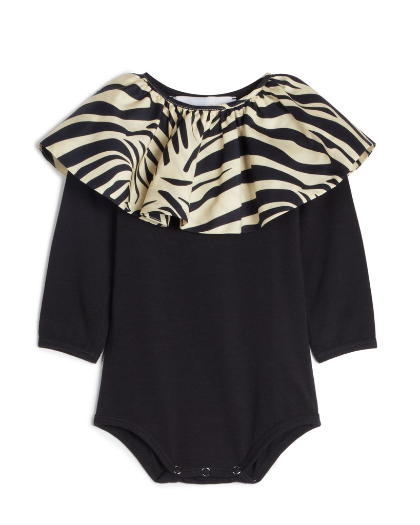 WOLF AND RITA "Bill & Tilda" Aurora and Luisa Zebra Black Onesie and Bottom Baby Set