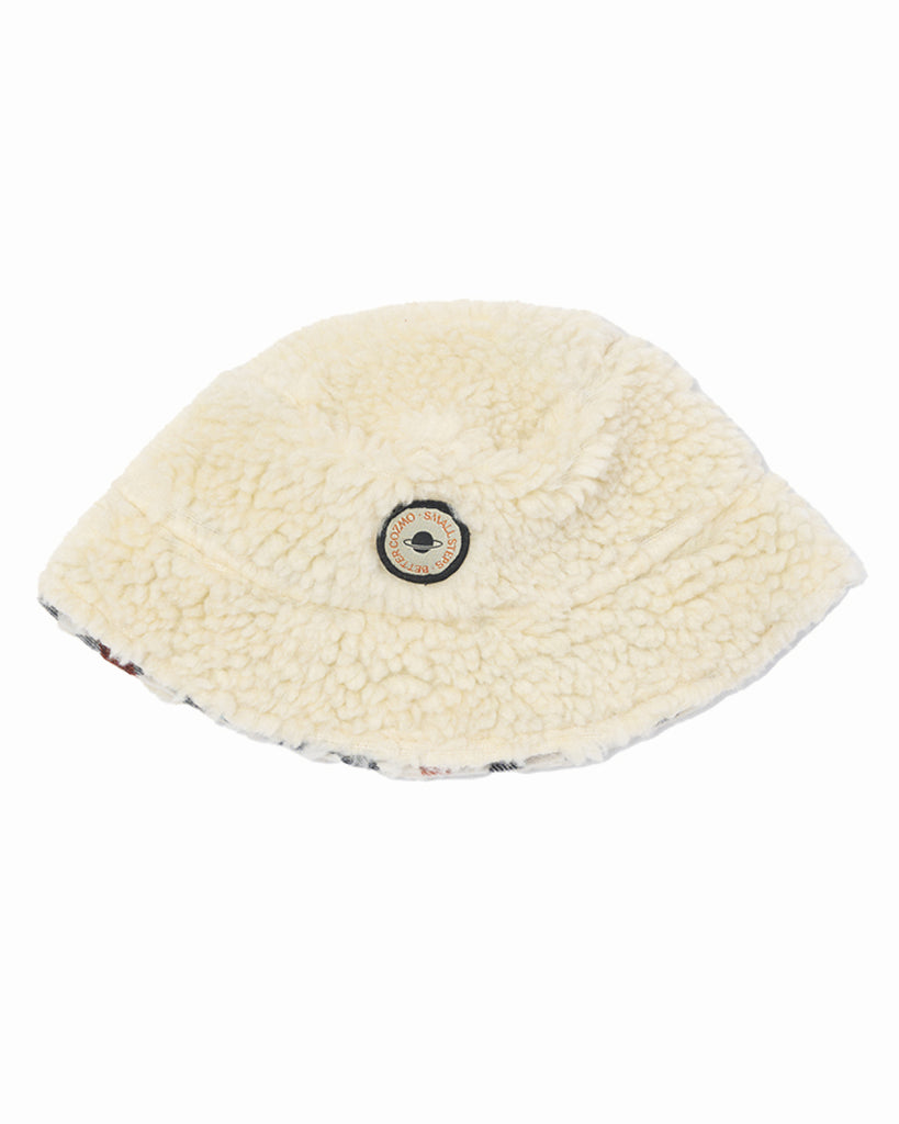 MY LITTLE COZMO "MANIFESTO n°1" Faux Shearling Bucket Hat