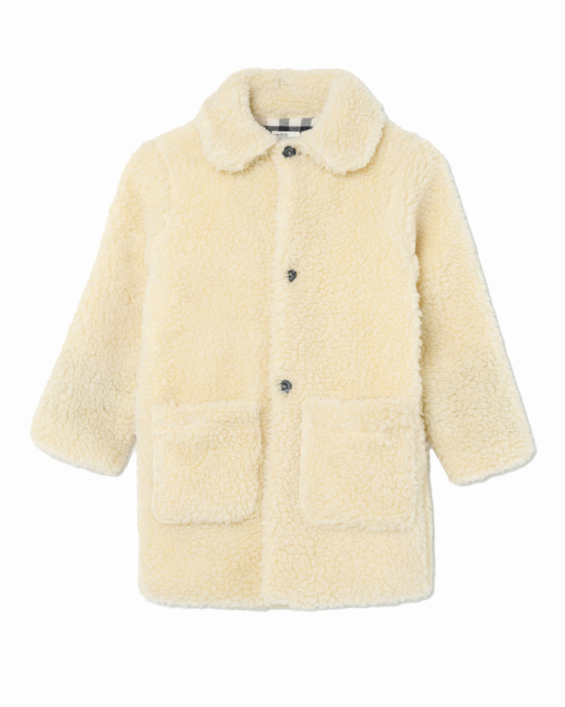 MY LITTLE COZMO "MANIFESTO n°1" Faux Shearling Coat