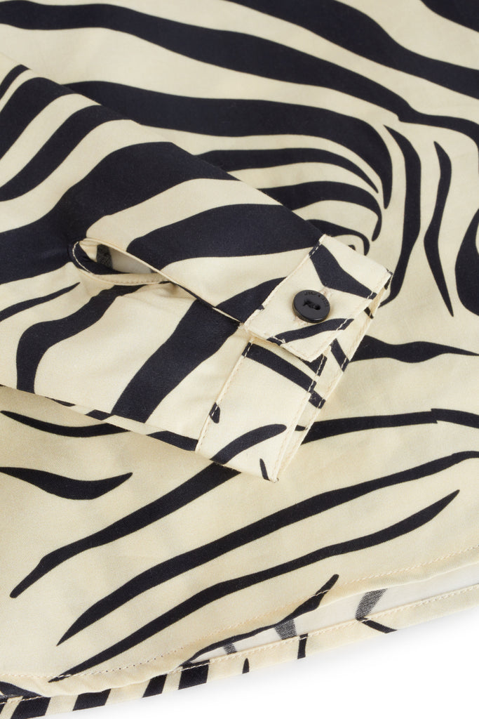 WOLF AND RITA "Bill & Tilda" Ermelinda Blouse Top in Zebra Black