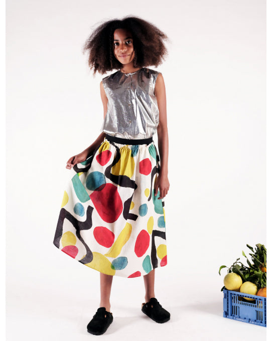 WOLF AND RITA "An Ode To Summer" SILVINA FLOW MIDI SKIRT