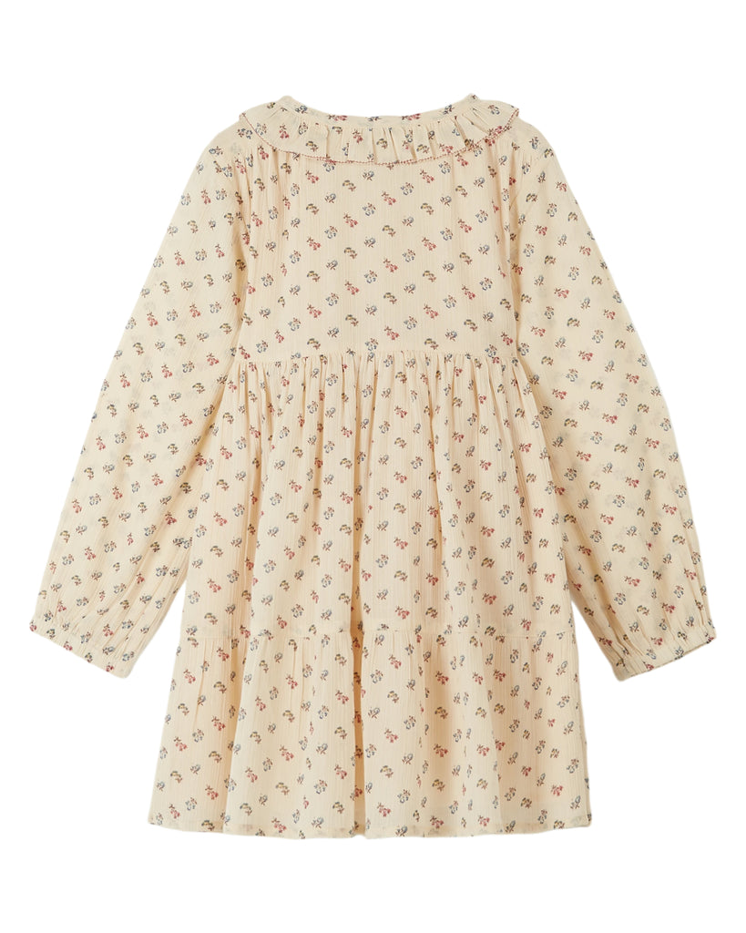 EMILE ET IDA AW24 Ruffled Collar Tiny Flower Dress