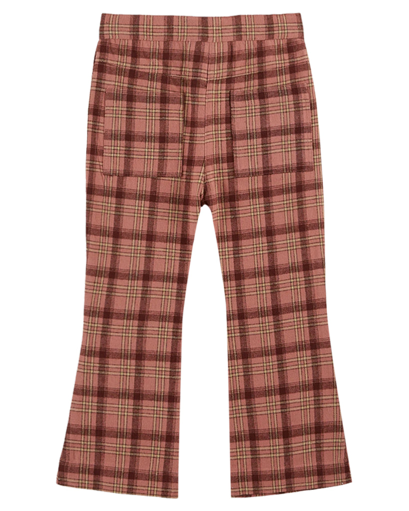 EMILE ET IDA AW24 Plaid Checkered Flower Pocket Flared Pants