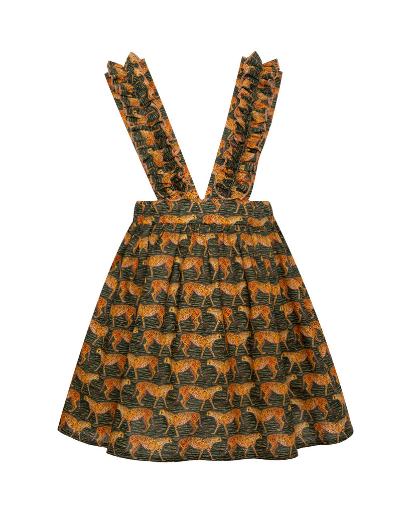 PAADE MODE "WINTER MEADOW" Cotton Skirt With Ties Meet The Cheetahs