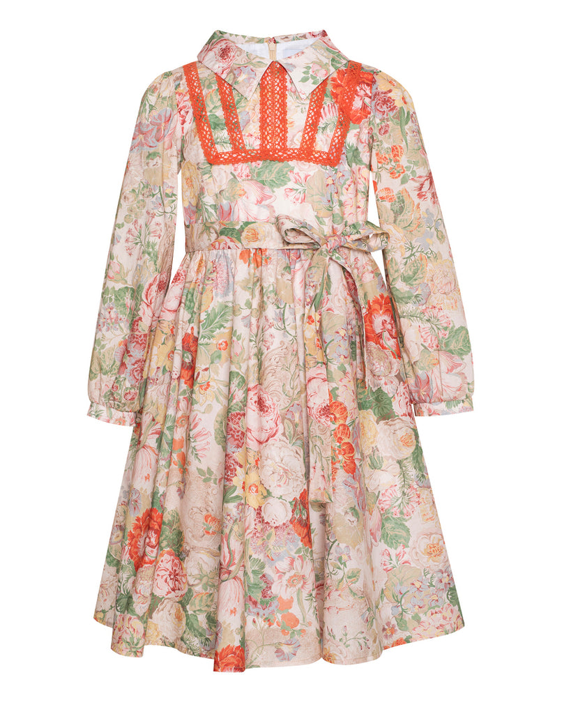 PAADE MODE "WINTER MEADOW" Cotton Blossom Petals Maxi Dress in Pink