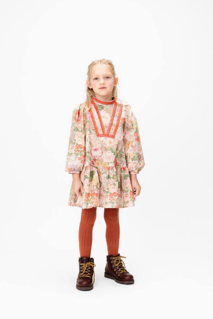 PAADE MODE "WINTER MEADOW" Cotton Blossom Petals Dress in Pink