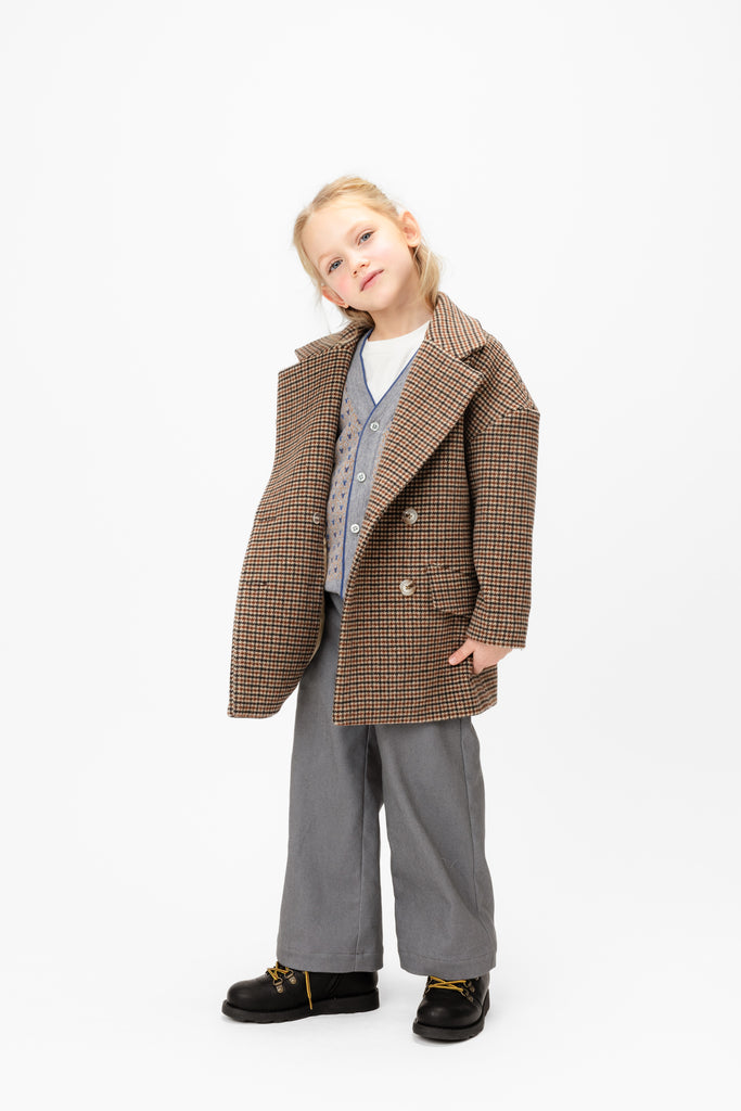 PAADE MODE "WINTER MEADOW" Wool Cardigan Noel in Grey