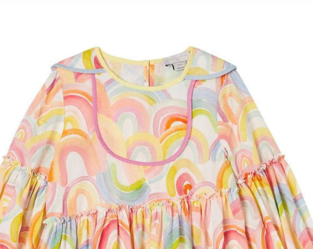 STELLA MCCARTNEY KIDS All Over Rainbow Tencel Dress